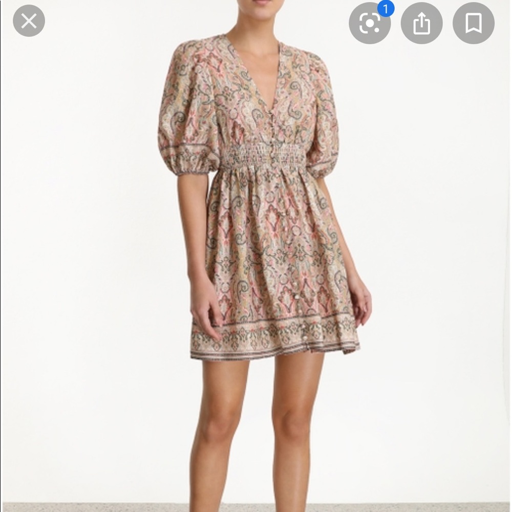 Zimmerman Freja shirted waist dress dry cleaned